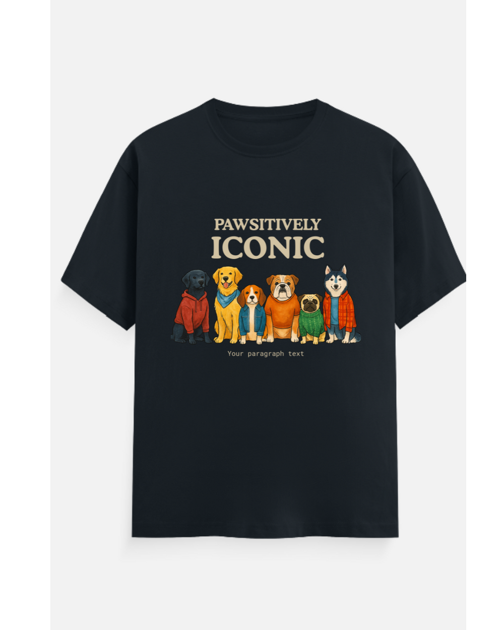 Pawsitively Iconic™ Personalized Dog Crew T-Shirt – Custom from Glamlittles