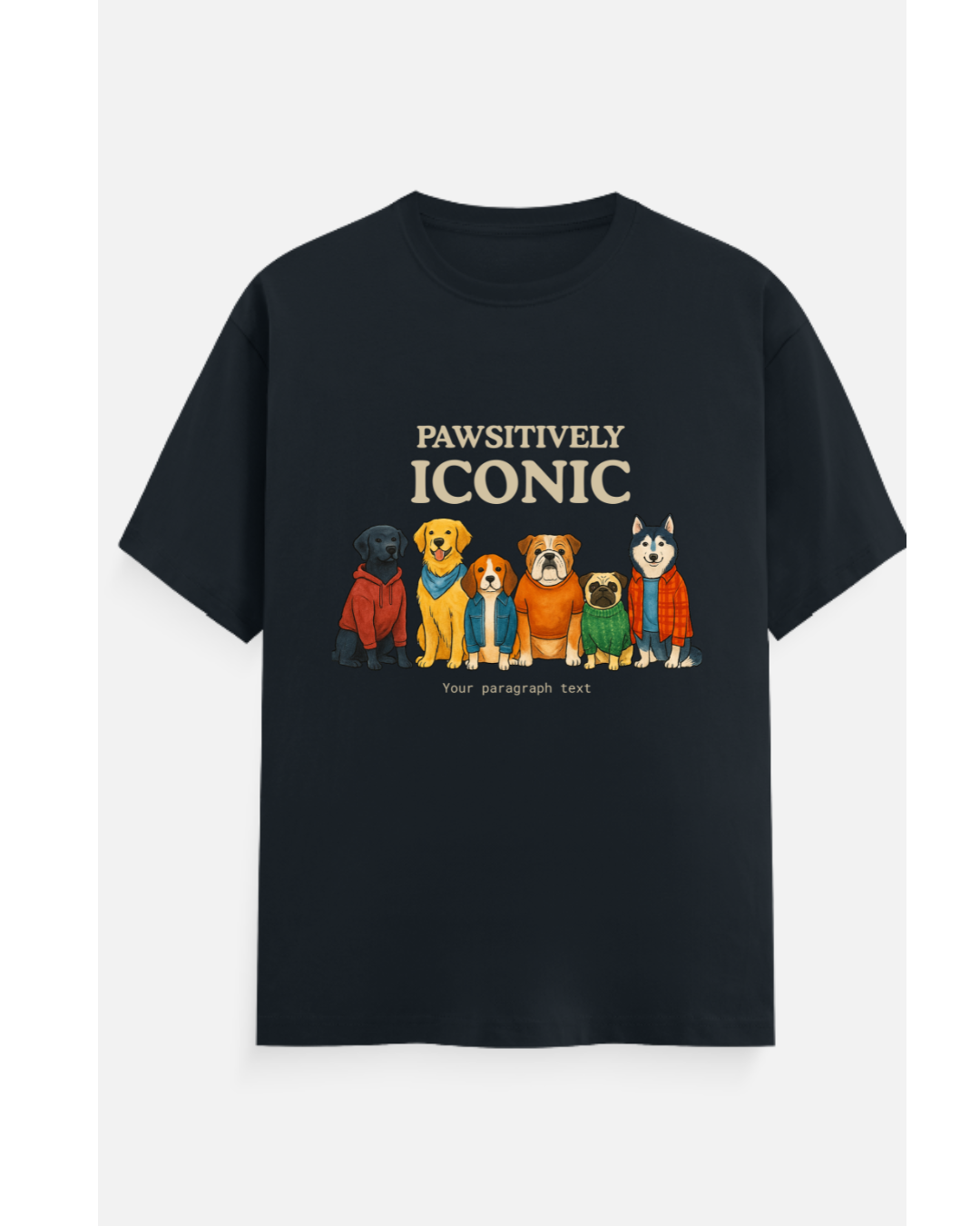 Pawsitively Iconic™ Personalized Dog Crew T-Shirt – Custom from Glamlittles