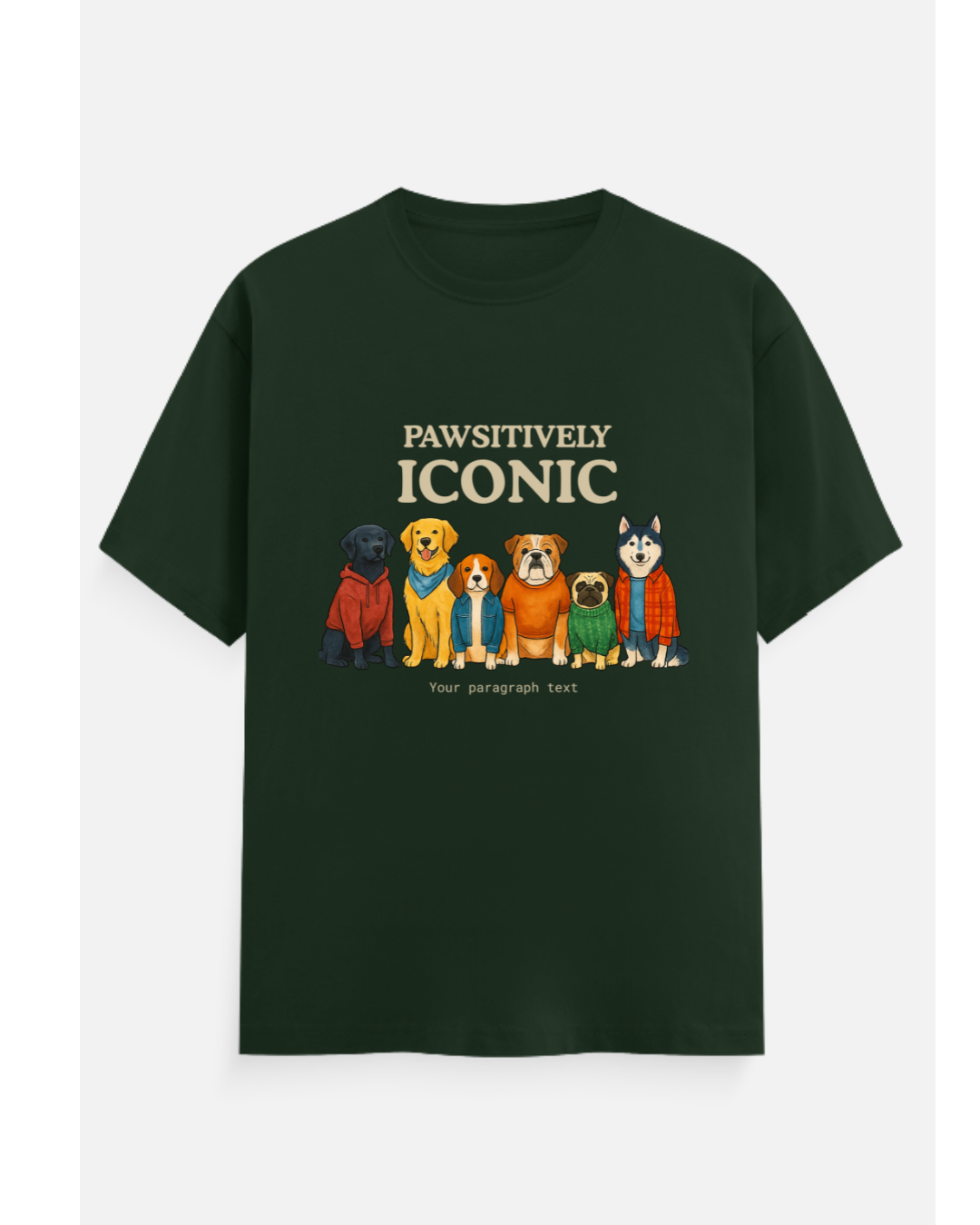 Pawsitively Iconic™ Personalized Dog Crew T-Shirt – Custom from Glamlittles
