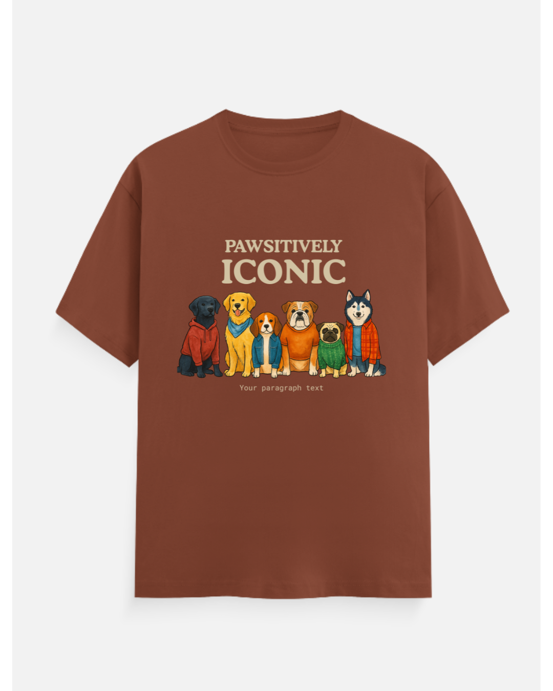 Pawsitively Iconic™ Personalized Dog Crew T-Shirt – Custom from Glamlittles