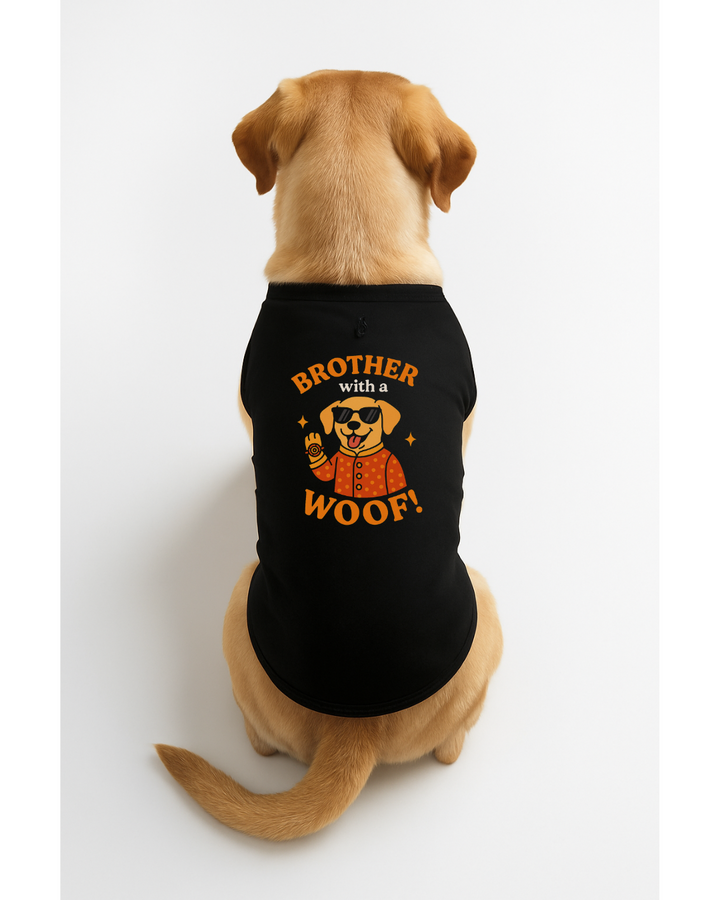 Rakhi Dog T-Shirt – Brother with a Woof Outfit for Pets
