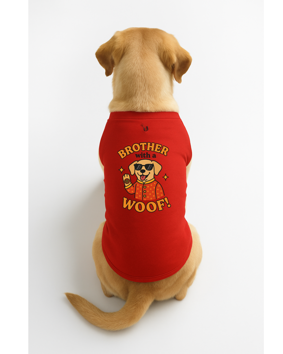 Rakhi Dog T-Shirt – Brother with a Woof Outfit for Pets