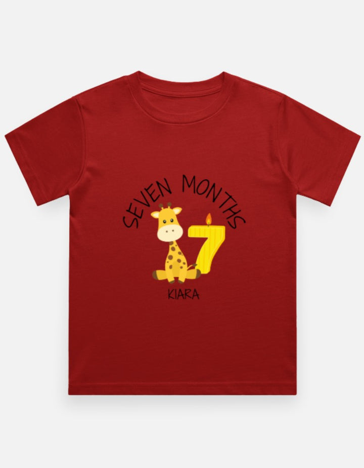Baby 7 Month Milestone T-Shirt - Personalized Photo Prop – Custom from Glamlittles