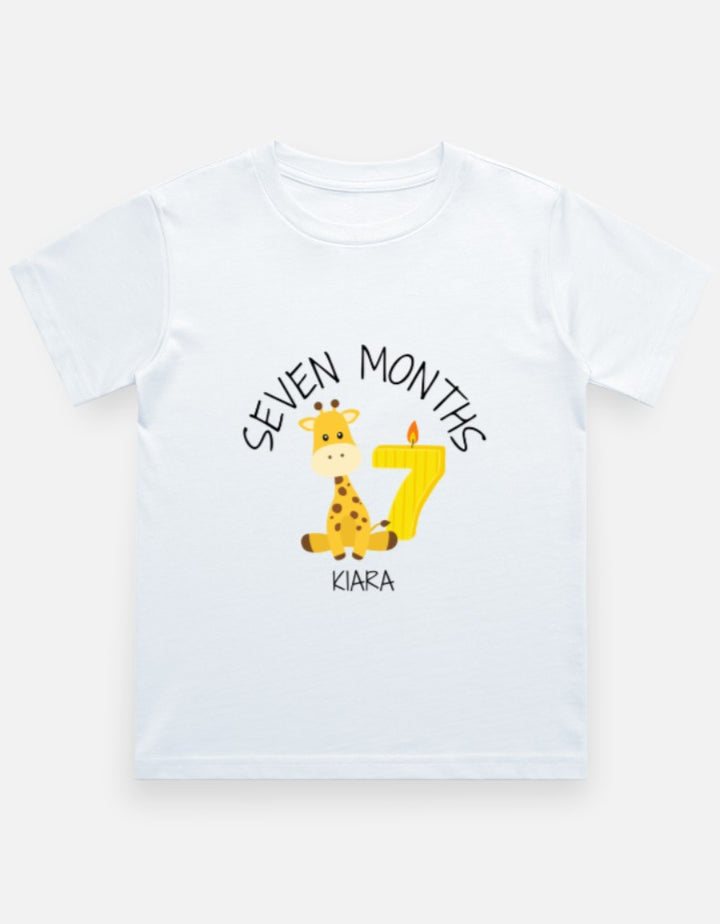 Baby 7 Month Milestone T-Shirt - Personalized Photo Prop – Custom from Glamlittles
