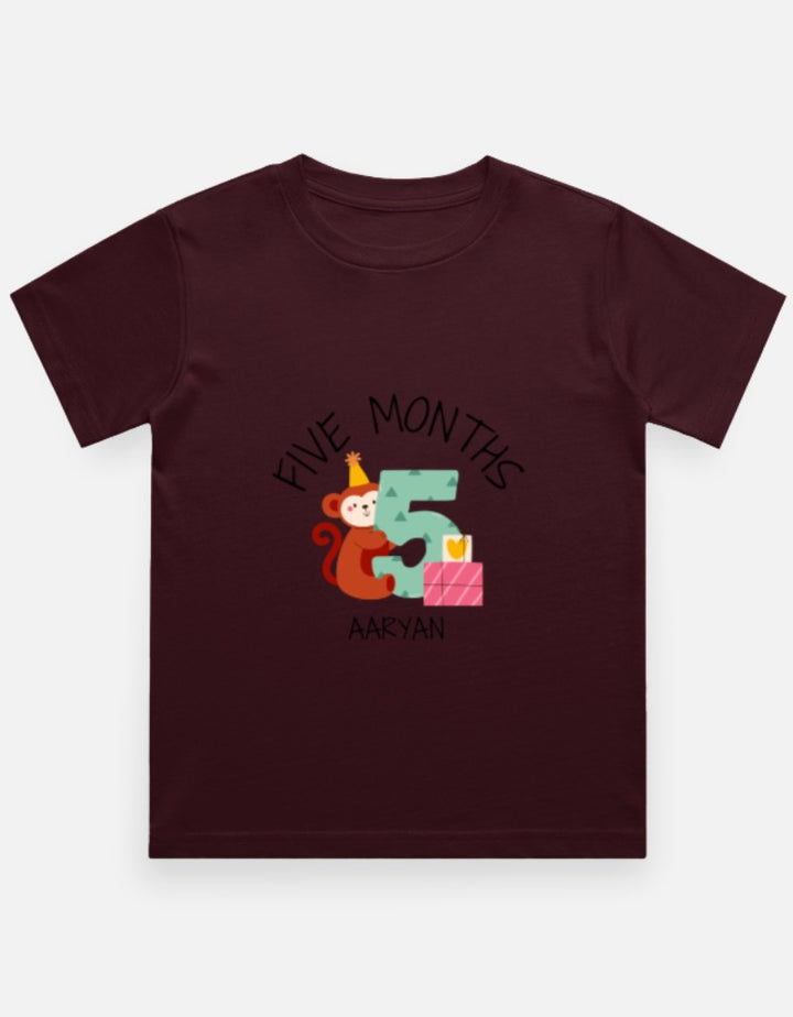 Baby 5 Month Milestone T-Shirt - Personalized Growth Tee – Custom from Glamlittles