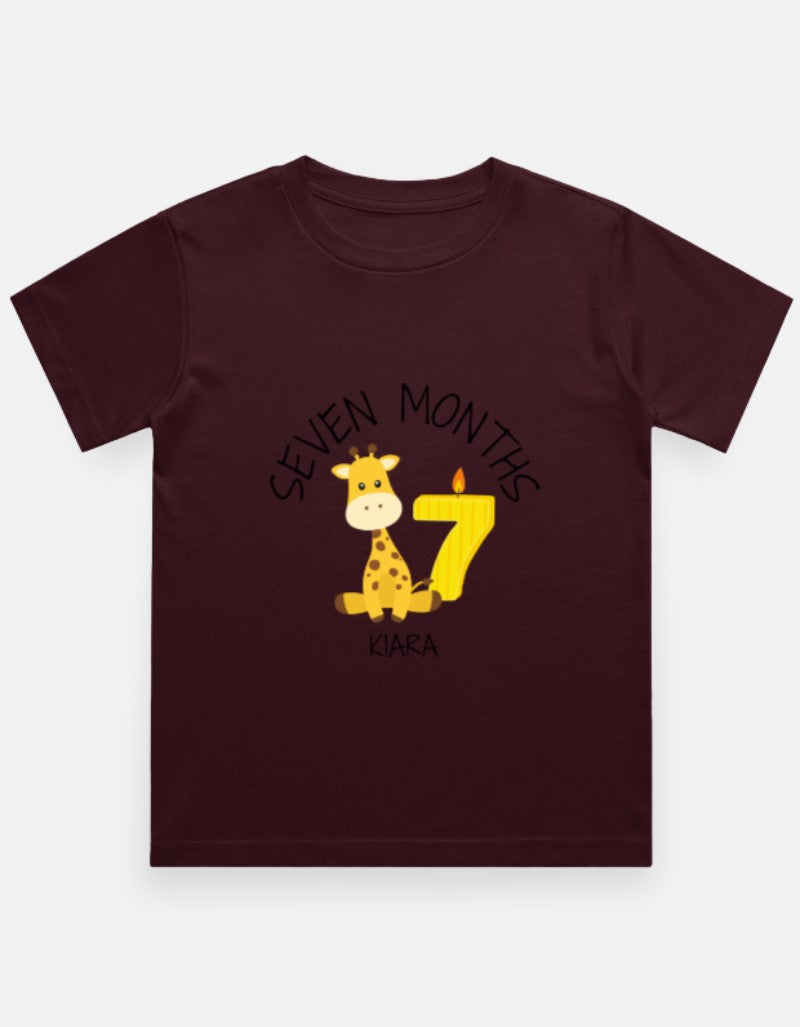 Baby 7 Month Milestone T-Shirt - Personalized Photo Prop – Custom from Glamlittles