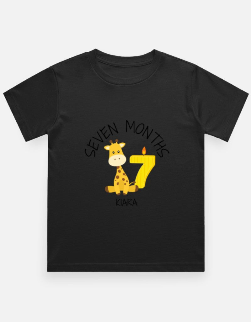 Baby 7 Month Milestone T-Shirt - Personalized Photo Prop – Custom from Glamlittles