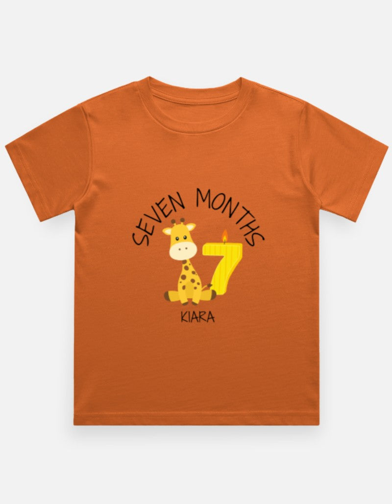 Baby 7 Month Milestone T-Shirt - Personalized Photo Prop – Custom from Glamlittles