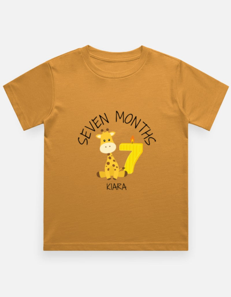 Baby 7 Month Milestone T-Shirt - Personalized Photo Prop – Custom from Glamlittles