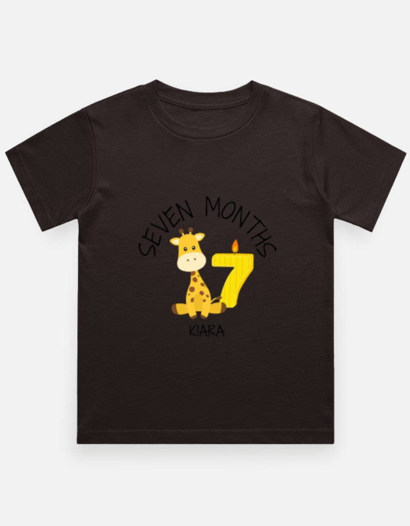 Baby 7 Month Milestone T-Shirt - Personalized Photo Prop – Custom from Glamlittles