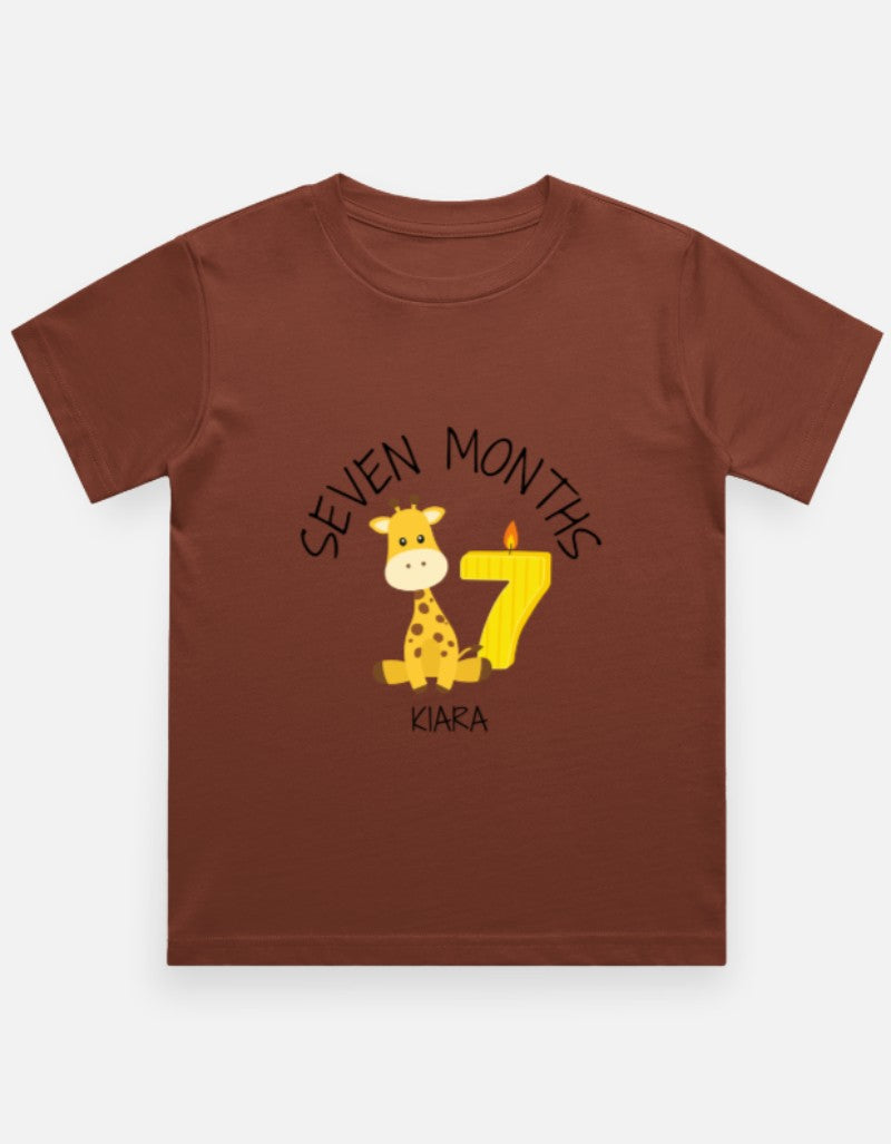 Baby 7 Month Milestone T-Shirt - Personalized Photo Prop – Custom from Glamlittles