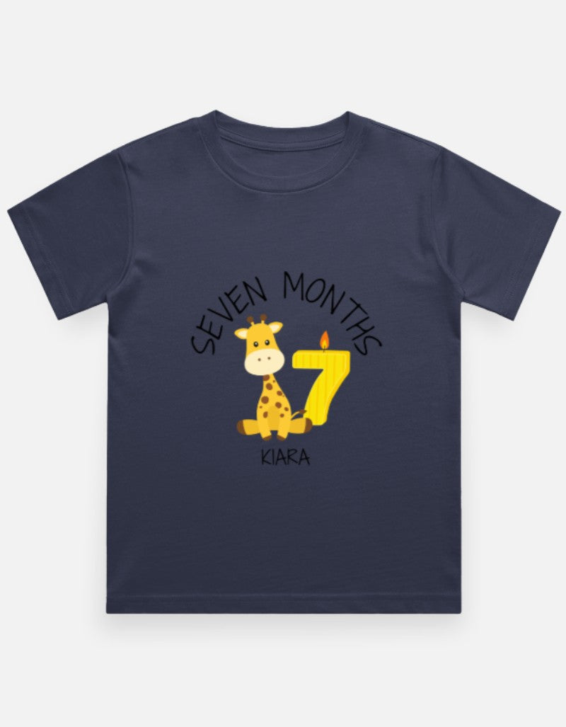 Baby 7 Month Milestone T-Shirt - Personalized Photo Prop – Custom from Glamlittles