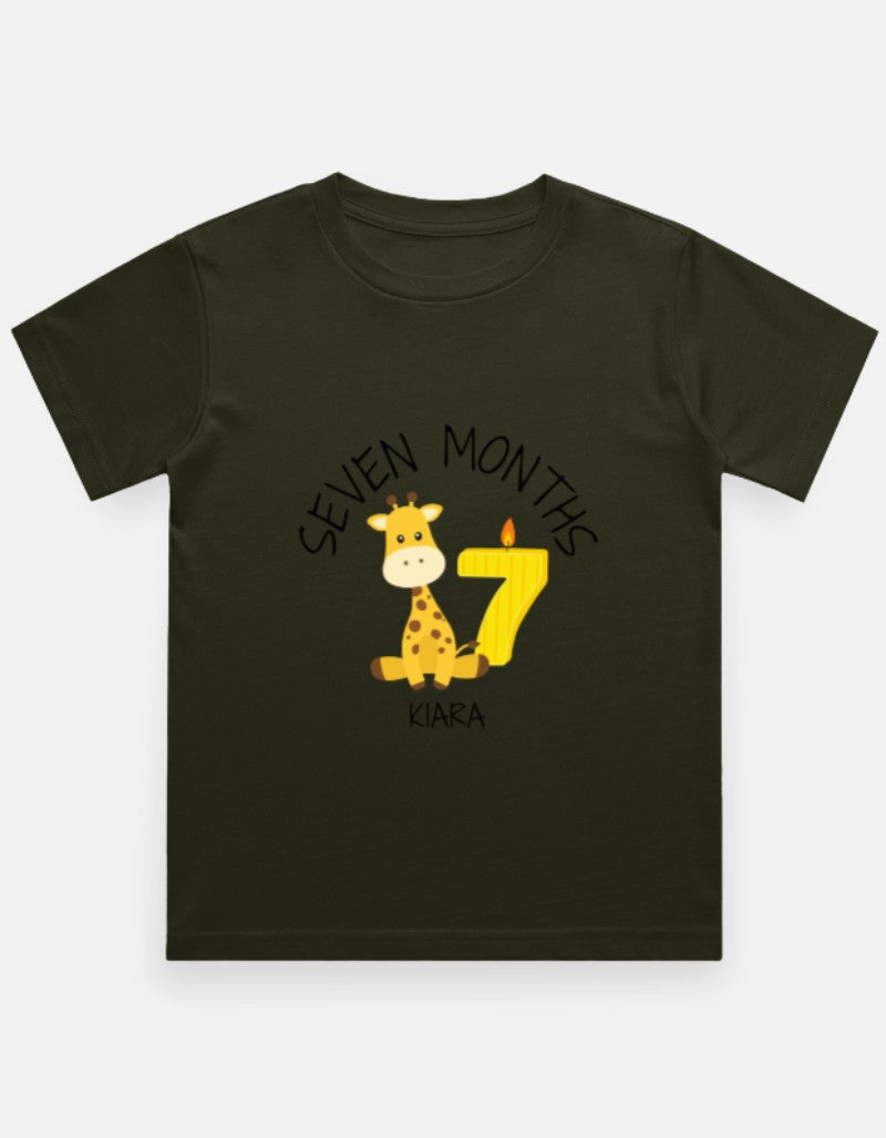 Baby 7 Month Milestone T-Shirt - Personalized Photo Prop – Custom from Glamlittles