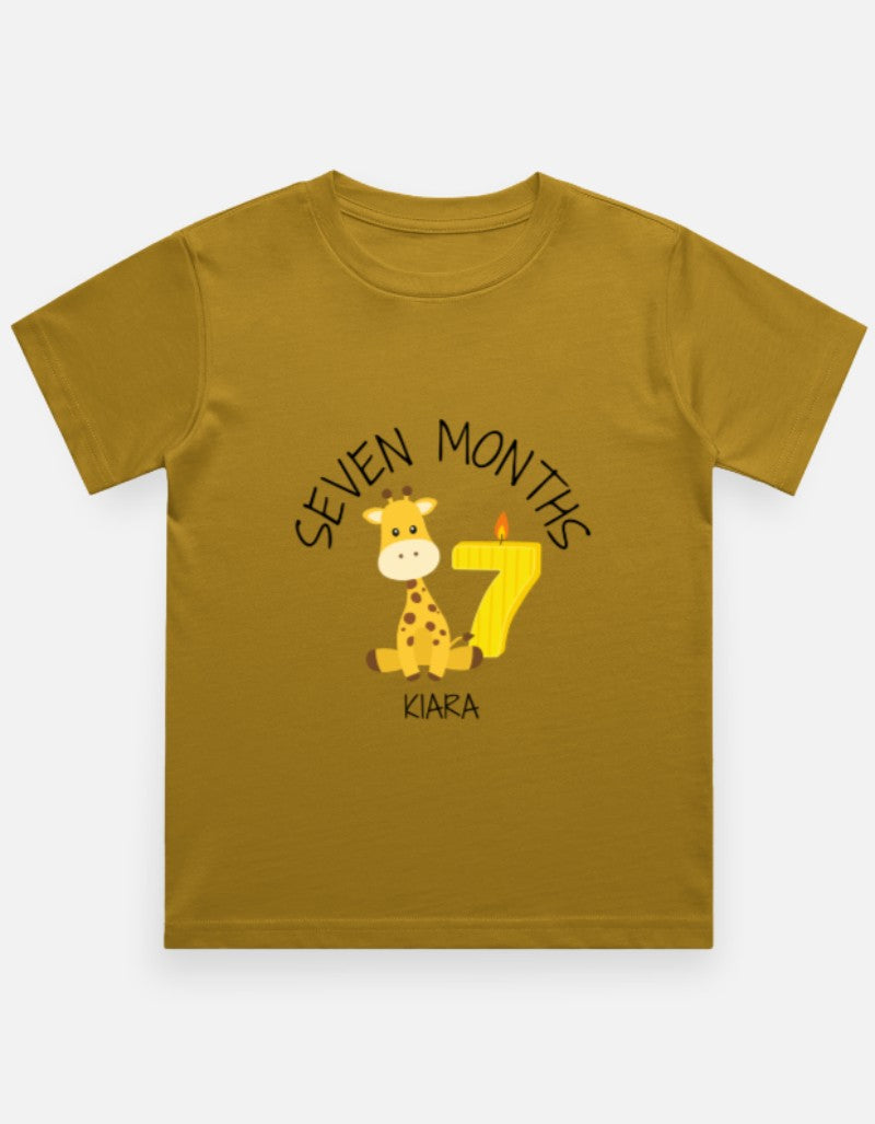 Baby 7 Month Milestone T-Shirt - Personalized Photo Prop – Custom from Glamlittles
