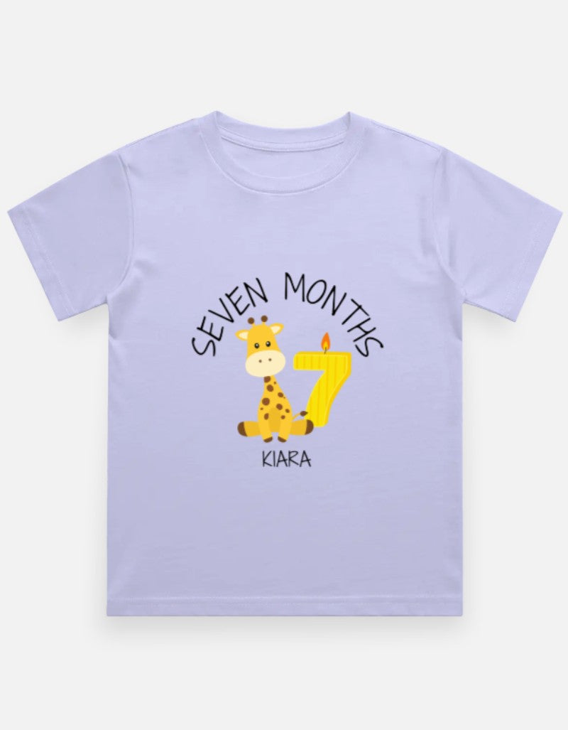 Baby 7 Month Milestone T-Shirt - Personalized Photo Prop – Custom from Glamlittles