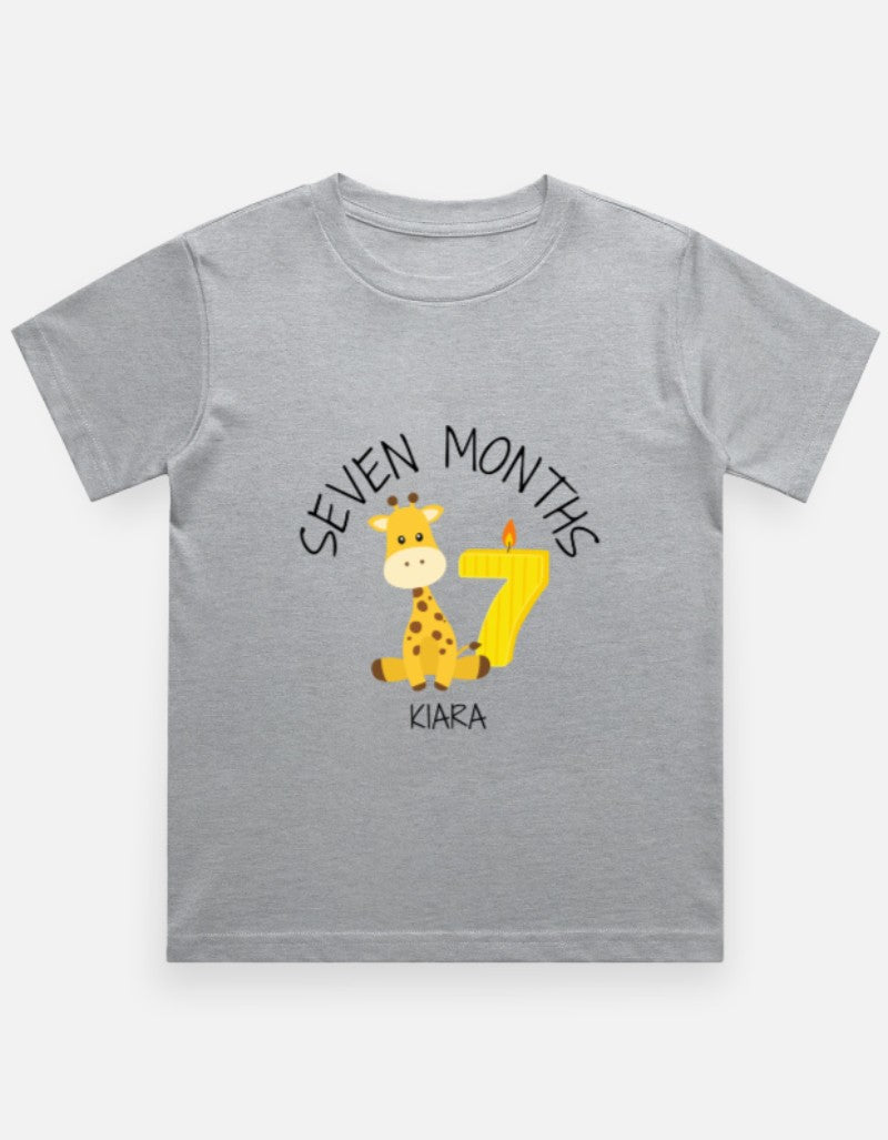 Baby 7 Month Milestone T-Shirt - Personalized Photo Prop – Custom from Glamlittles