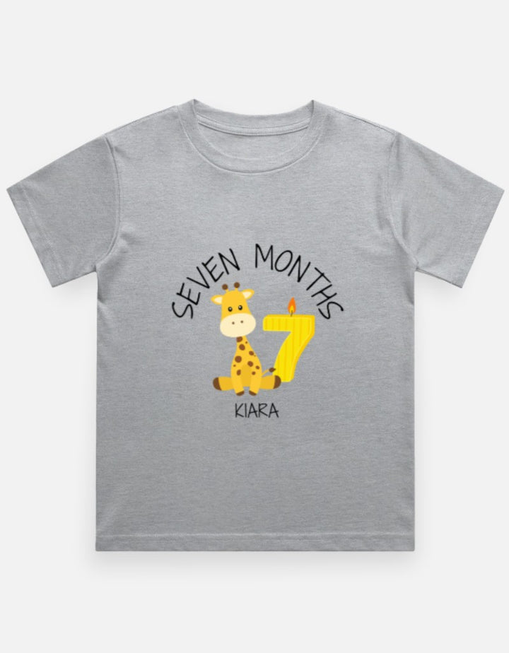 Baby 7 Month Milestone T-Shirt - Personalized Photo Prop – Custom from Glamlittles