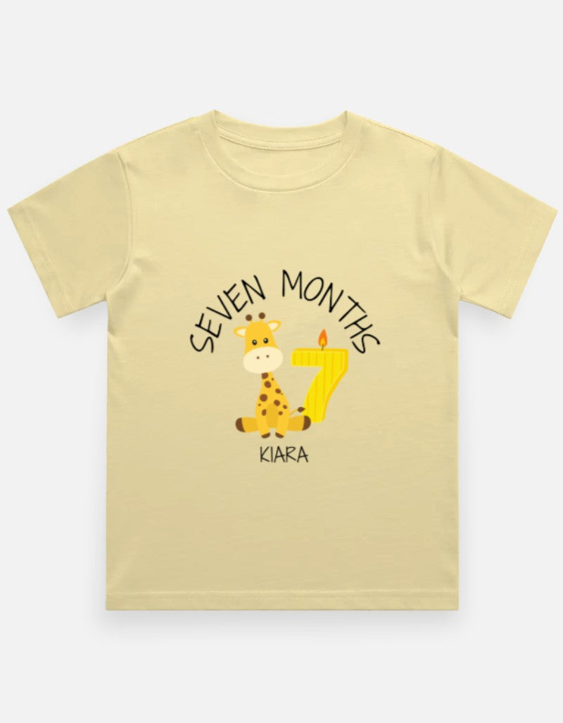 Baby 7 Month Milestone T-Shirt - Personalized Photo Prop – Custom from Glamlittles