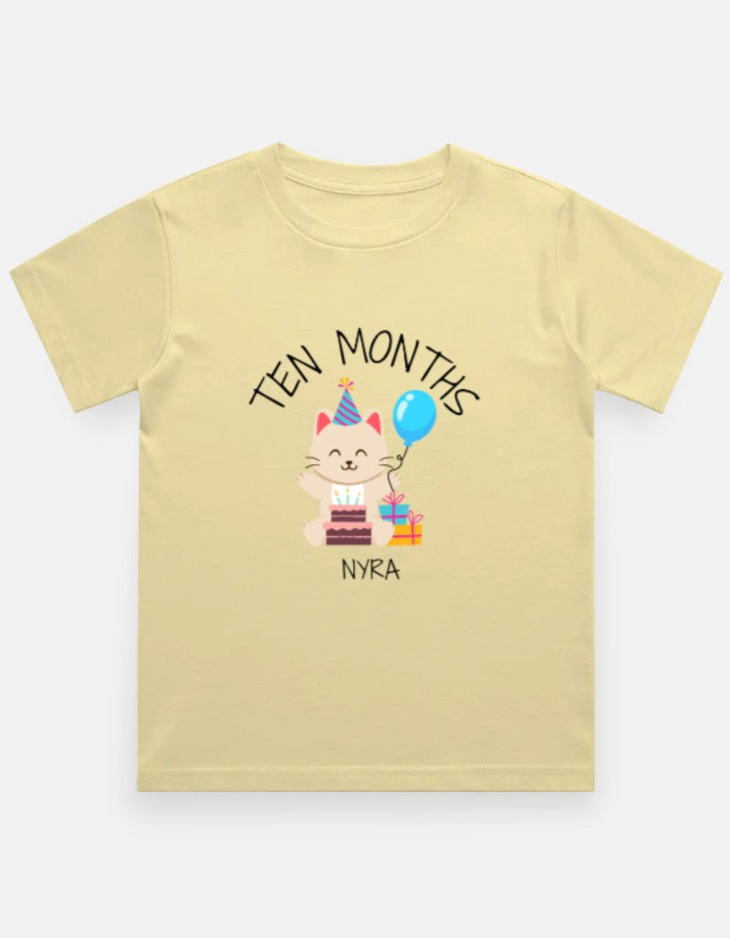 Baby 10 Month Milestone T-Shirt - Personalized Journey Tee – Custom from Glamlittles