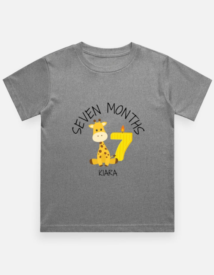 Baby 7 Month Milestone T-Shirt - Personalized Photo Prop – Custom from Glamlittles