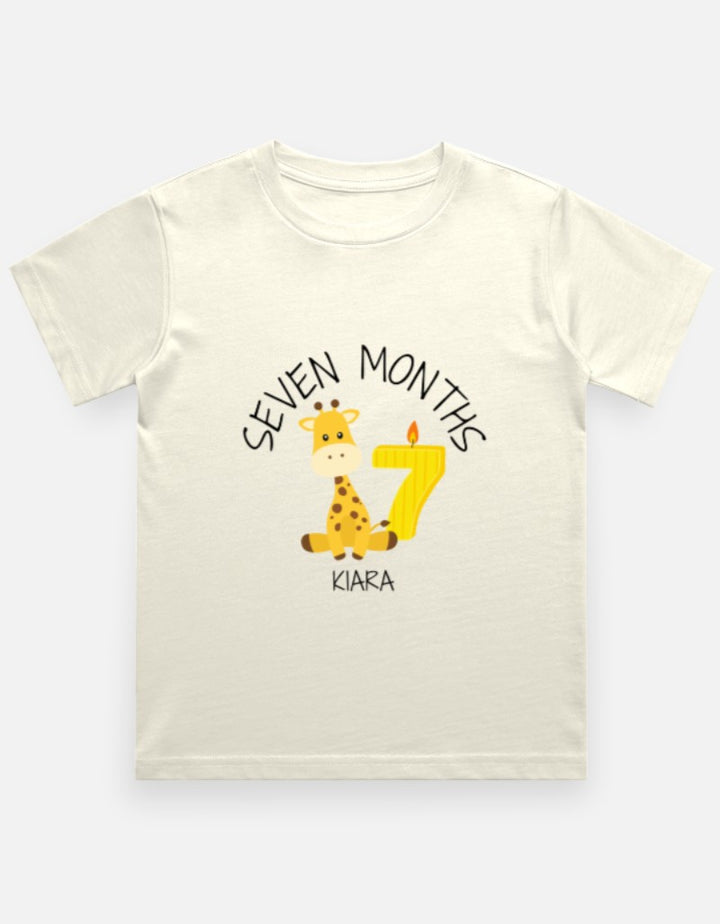 Baby 7 Month Milestone T-Shirt - Personalized Photo Prop – Custom from Glamlittles