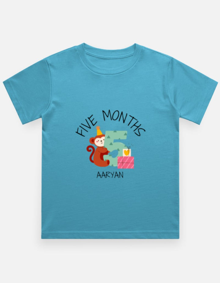 Baby 5 Month Milestone T-Shirt - Personalized Growth Tee – Custom from Glamlittles