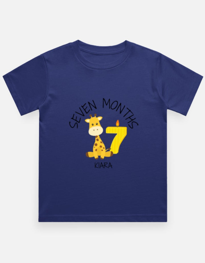 Baby 7 Month Milestone T-Shirt - Personalized Photo Prop – Custom from Glamlittles