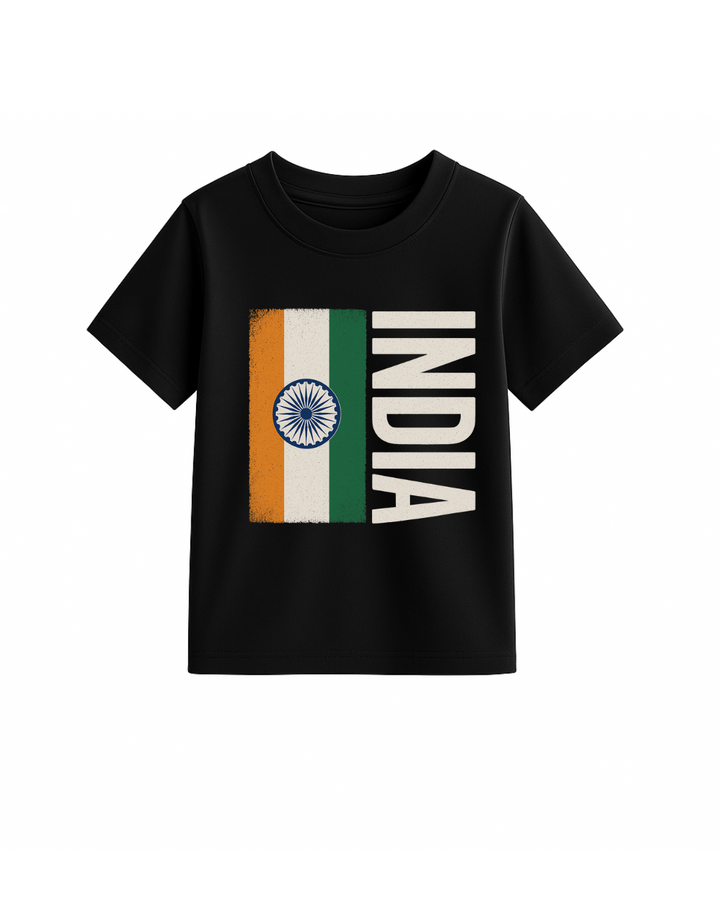 India Flag Kids T-Shirt – Little Patriot Edition 🇮🇳 | Independence Day Special