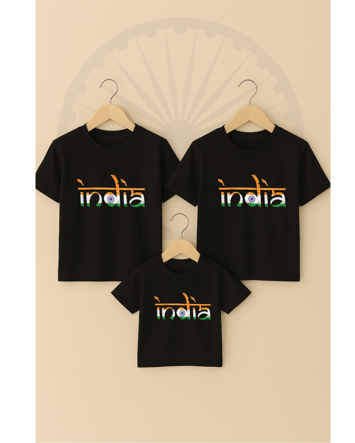 India Tricolor Family T-Shirt Set – Modern Desh Vibes 🇮🇳