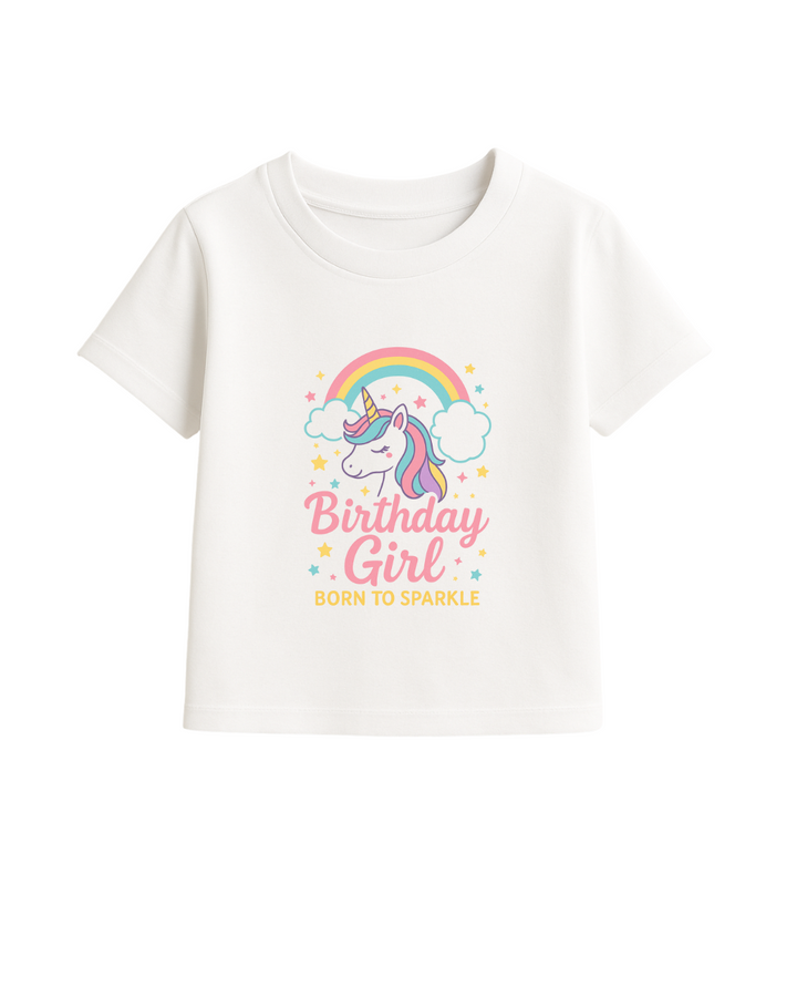 Birthday Girl Unicorn T-shirt – Born to Sparkle