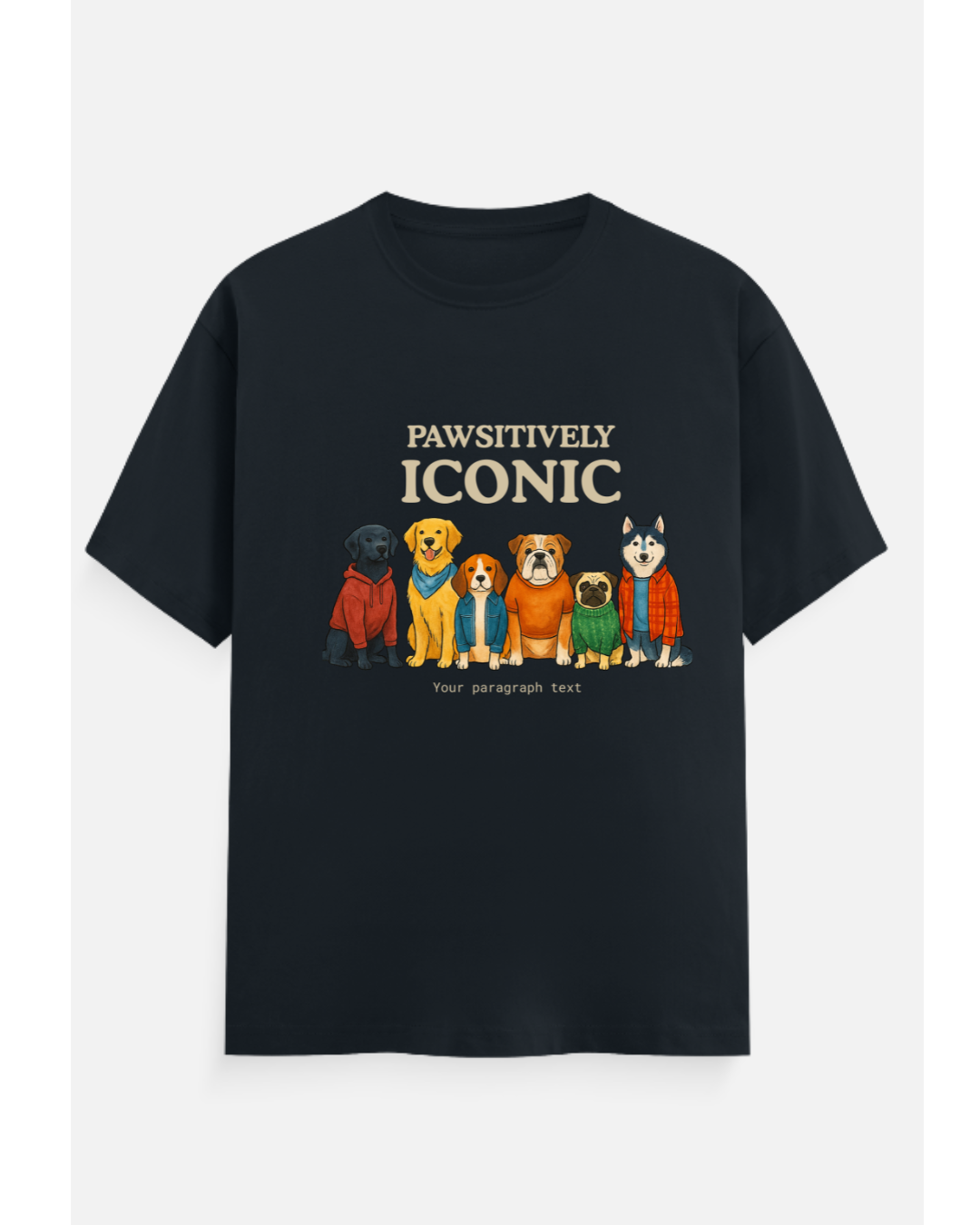 Pawsitively Iconic™ Personalized Dog Crew T-Shirt – Custom from Glamlittles