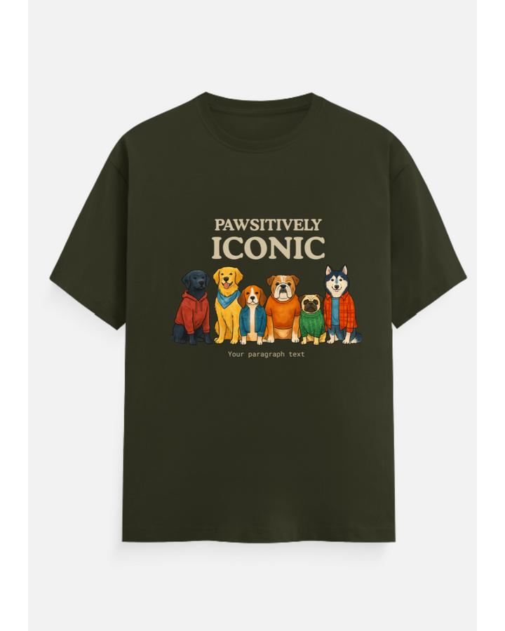 Pawsitively Iconic™ Personalized Dog Crew T-Shirt – Custom from Glamlittles