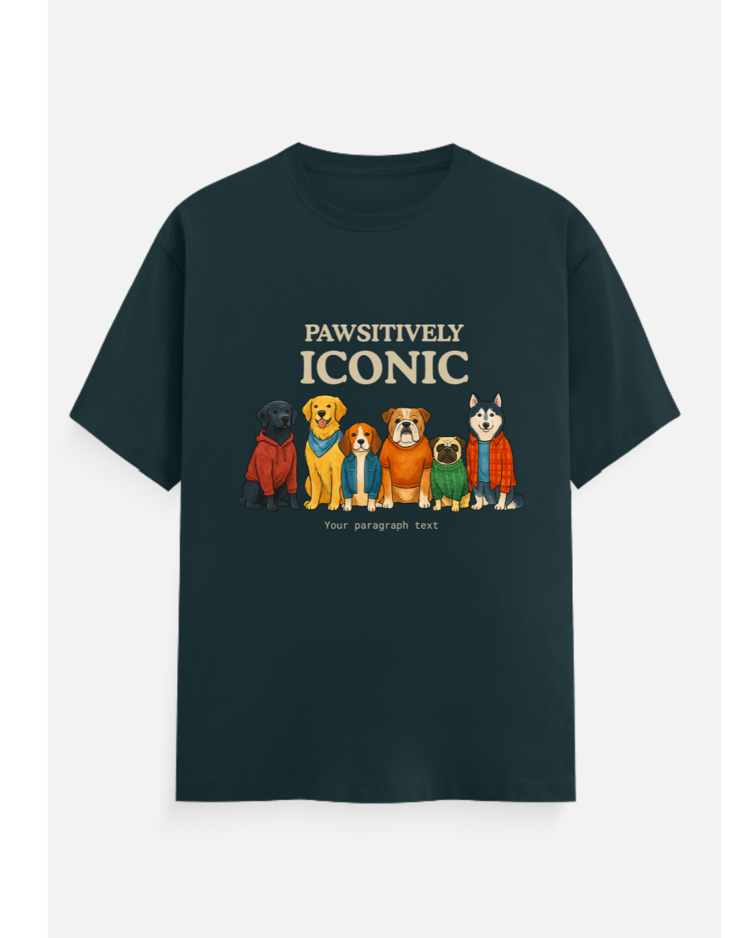 Pawsitively Iconic™ Personalized Dog Crew T-Shirt – Custom from Glamlittles