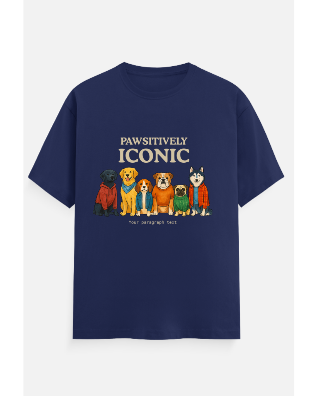 Pawsitively Iconic™ Personalized Dog Crew T-Shirt – Custom from Glamlittles