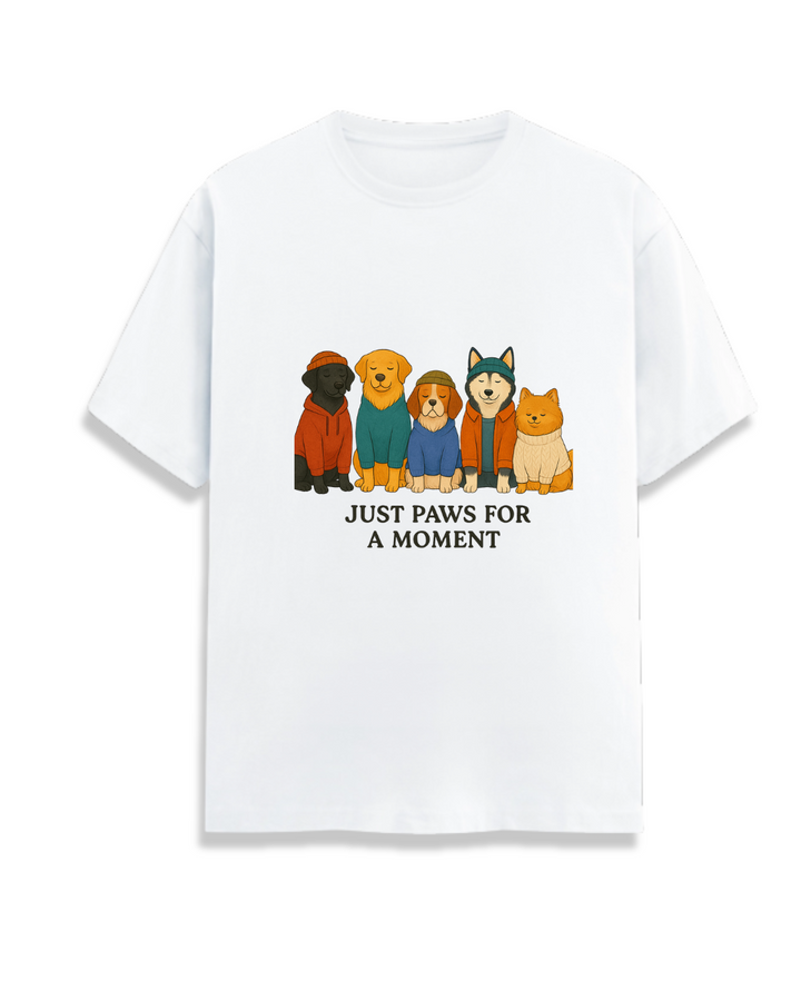 Just Paws for a Moment – Cozy Dog Squad T-Shirt